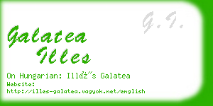 galatea illes business card